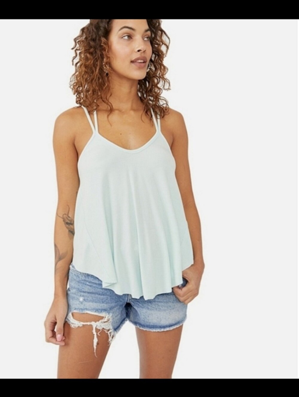 Free People mint green tank. New w/o tags Size M